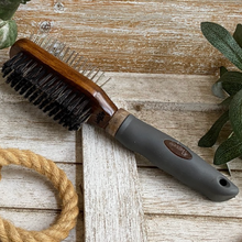 Load image into Gallery viewer, Wood Grooming Brush Double Sided with non-slip handle
